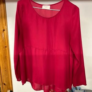 Women’s light weight dressy high low blouse